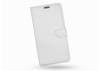 Samsung Galaxy J1  - Leather Wallet Case White With Plastic Back Cover White (OEM)